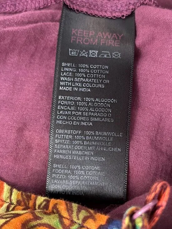 Urban Outfitters | Hanna Cecilia Tiered Mini Dress, Multi Colored Boho, size M - Picture 10 of 10